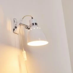 Hofstein Stranderott Klemmleuchte Weiß, 1-flammig -Wandleuchten Verkaufsgeschäft stranderott klemmleuchte h3288900 do1 7