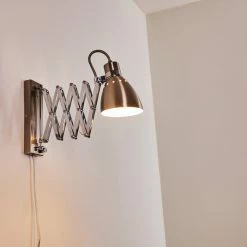 Hofstein Stranderott Wandleuchte Chrom, Edelstahl, 1-flammig -Wandleuchten Verkaufsgeschäft stranderott wandleuchte h3288764 do1 12