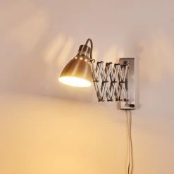 Hofstein Stranderott Wandleuchte Chrom, Edelstahl, 1-flammig -Wandleuchten Verkaufsgeschäft stranderott wandleuchte h3288764 do1 15