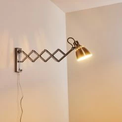 Hofstein Stranderott Wandleuchte Chrom, Edelstahl, 1-flammig -Wandleuchten Verkaufsgeschäft stranderott wandleuchte h3288764 do1 16