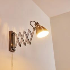 Hofstein Stranderott Wandleuchte Chrom, Edelstahl, 1-flammig -Wandleuchten Verkaufsgeschäft stranderott wandleuchte h3288764 do1 20