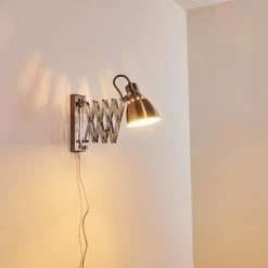 Hofstein Stranderott Wandleuchte Chrom, Edelstahl, 1-flammig -Wandleuchten Verkaufsgeschäft stranderott wandleuchte h3288764 do1 22