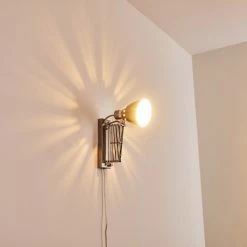 Hofstein Stranderott Wandleuchte Chrom, Edelstahl, 1-flammig -Wandleuchten Verkaufsgeschäft stranderott wandleuchte h3288764 do1 9