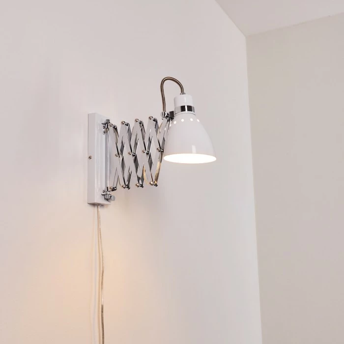 Hofstein Stranderott Wandleuchte Chrom, Weiß, 1-flammig 13 Hofstein Stranderott Wandleuchte Chrom, Weiß, 1-flammig – Bild 13