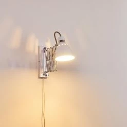 Hofstein Stranderott Wandleuchte Chrom, Weiß, 1-flammig 44 Hofstein Stranderott Wandleuchte Chrom, Weiß, 1-flammig -Wandleuchten Verkaufsgeschäft stranderott wandleuchte h3288788 do1 18