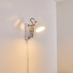 Hofstein Stranderott Wandleuchte Chrom, Weiß, 1-flammig 46 Hofstein Stranderott Wandleuchte Chrom, Weiß, 1-flammig -Wandleuchten Verkaufsgeschäft stranderott wandleuchte h3288788 do1 20