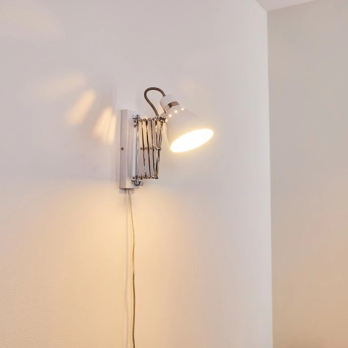 Hofstein Stranderott Wandleuchte Chrom, Weiß, 1-flammig 21 Hofstein Stranderott Wandleuchte Chrom, Weiß, 1-flammig – Bild 21