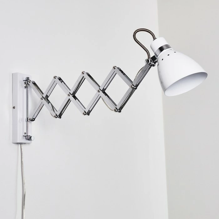 Hofstein Stranderott Wandleuchte Chrom, Weiß, 1-flammig 23 Hofstein Stranderott Wandleuchte Chrom, Weiß, 1-flammig – Bild 23