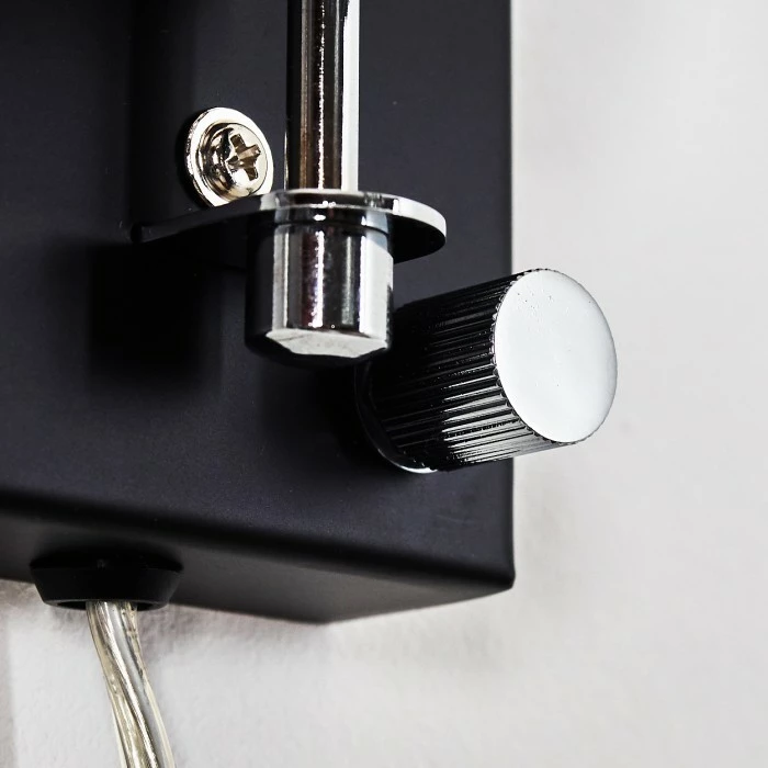 Hofstein Stranderott Wandleuchte Chrom, Schwarz, 1-flammig 11 Hofstein Stranderott Wandleuchte Chrom, Schwarz, 1-flammig – Bild 11