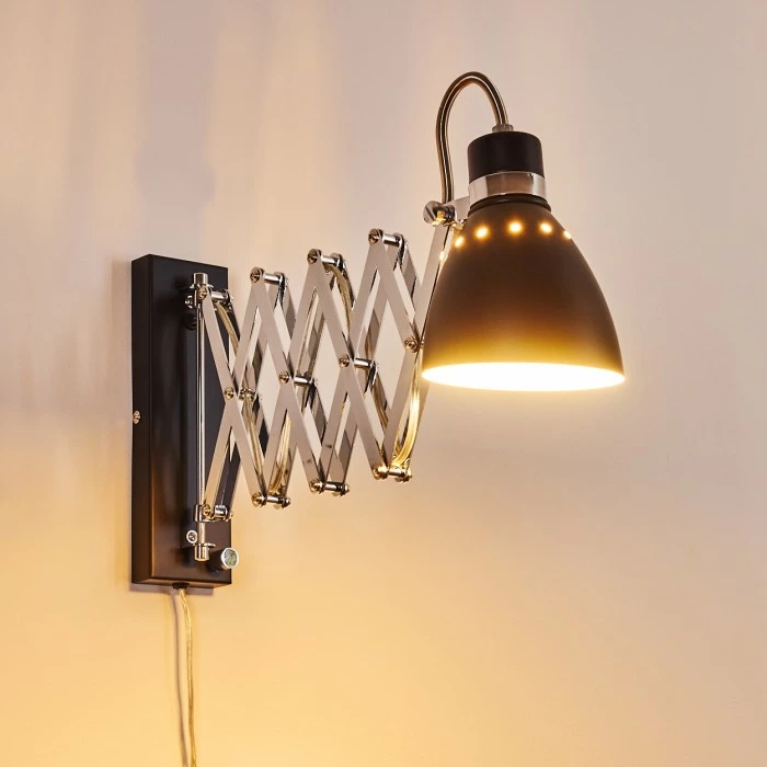 Hofstein Stranderott Wandleuchte Chrom, Schwarz, 1-flammig 18 Hofstein Stranderott Wandleuchte Chrom, Schwarz, 1-flammig – Bild 18