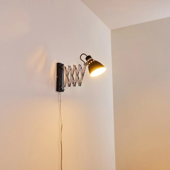 Hofstein Stranderott Wandleuchte Chrom, Schwarz, 1-flammig 21 Hofstein Stranderott Wandleuchte Chrom, Schwarz, 1-flammig – Bild 21