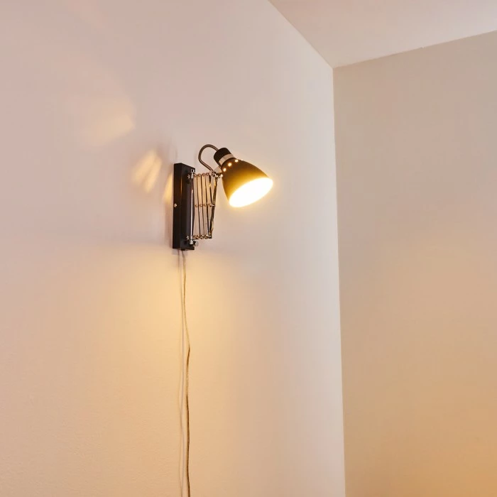 Hofstein Stranderott Wandleuchte Chrom, Schwarz, 1-flammig 22 Hofstein Stranderott Wandleuchte Chrom, Schwarz, 1-flammig – Bild 22