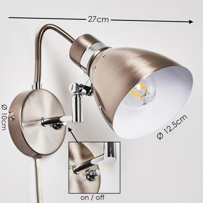 Hofstein Stranderott Wandleuchte Chrom, 1-flammig 2 Hofstein Stranderott Wandleuchte Chrom, 1-flammig – Bild 2