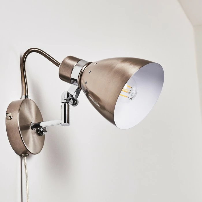 Hofstein Stranderott Wandleuchte Chrom, 1-flammig 9 Hofstein Stranderott Wandleuchte Chrom, 1-flammig – Bild 9