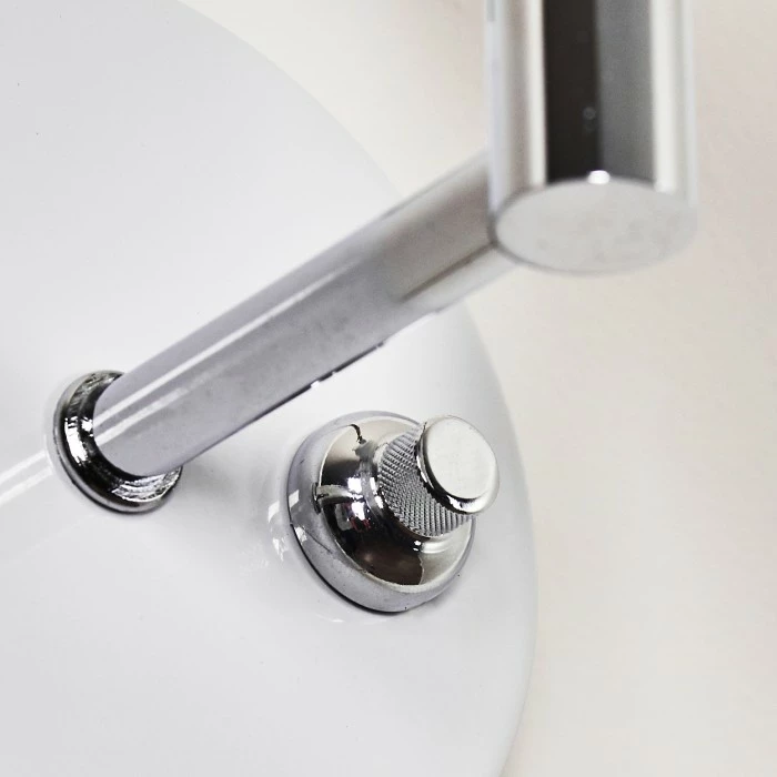 Hofstein Stranderott Wandleuchte Chrom, Weiß, 1-flammig 15 Hofstein Stranderott Wandleuchte Chrom, Weiß, 1-flammig – Bild 15