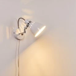 Hofstein Stranderott Wandleuchte Chrom, Weiß, 1-flammig 42 Hofstein Stranderott Wandleuchte Chrom, Weiß, 1-flammig -Wandleuchten Verkaufsgeschäft stranderott wandleuchte h3288849 do1 20