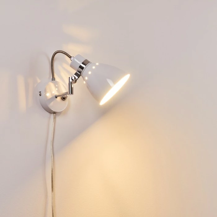 Hofstein Stranderott Wandleuchte Chrom, Weiß, 1-flammig 21 Hofstein Stranderott Wandleuchte Chrom, Weiß, 1-flammig – Bild 21