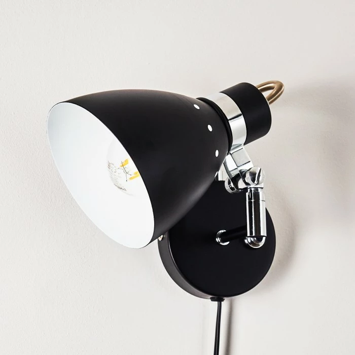 Hofstein Stranderott Wandleuchte Schwarz, 1-flammig 13 Hofstein Stranderott Wandleuchte Schwarz, 1-flammig – Bild 13