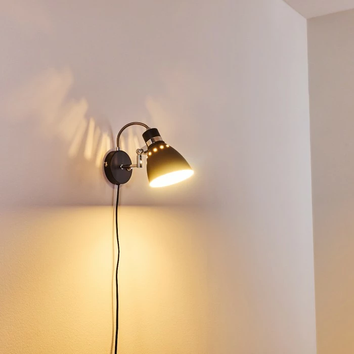 Hofstein Stranderott Wandleuchte Schwarz, 1-flammig 10 Hofstein Stranderott Wandleuchte Schwarz, 1-flammig – Bild 10