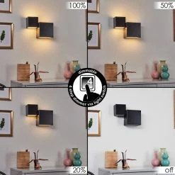 Hofstein Sumina Wandleuchte LED Schwarz, 1-flammig -Wandleuchten Verkaufsgeschäft sumina wandleuchte h3416037 9