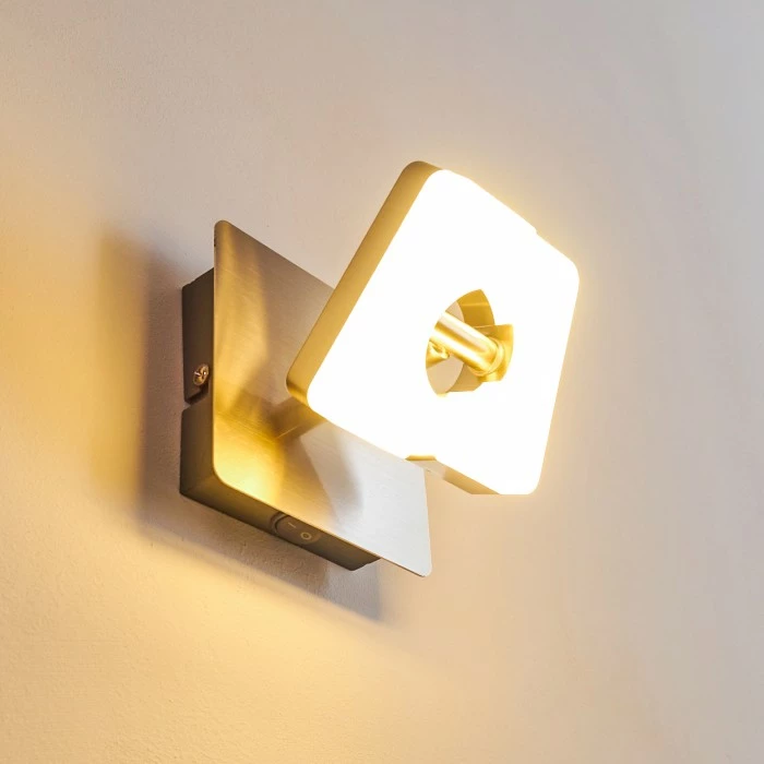 Hofstein Sumoas Wandleuchte LED Nickel-Matt, 1-flammig 13 Hofstein Sumoas Wandleuchte LED Nickel-Matt, 1-flammig – Bild 13