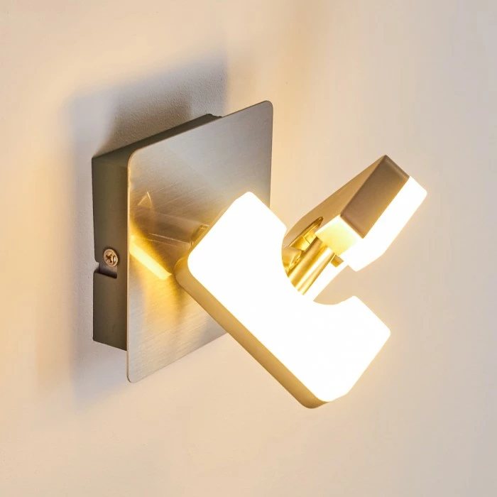 Hofstein Sumoas Wandleuchte LED Nickel-Matt, 1-flammig 15 Hofstein Sumoas Wandleuchte LED Nickel-Matt, 1-flammig – Bild 15