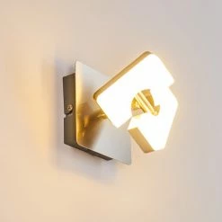 Hofstein Sumoas Wandleuchte LED Nickel-Matt, 1-flammig 38 Hofstein Sumoas Wandleuchte LED Nickel-Matt, 1-flammig -Wandleuchten Verkaufsgeschäft sumoas wandleuchte h3010006 do5 15