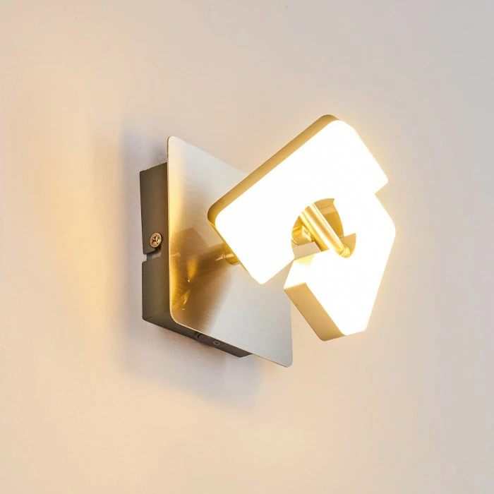 Hofstein Sumoas Wandleuchte LED Nickel-Matt, 1-flammig 16 Hofstein Sumoas Wandleuchte LED Nickel-Matt, 1-flammig – Bild 16