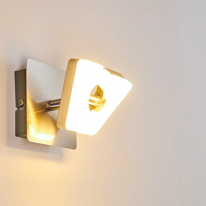 Hofstein Sumoas Wandleuchte LED Nickel-Matt, 1-flammig 18 Hofstein Sumoas Wandleuchte LED Nickel-Matt, 1-flammig – Bild 18