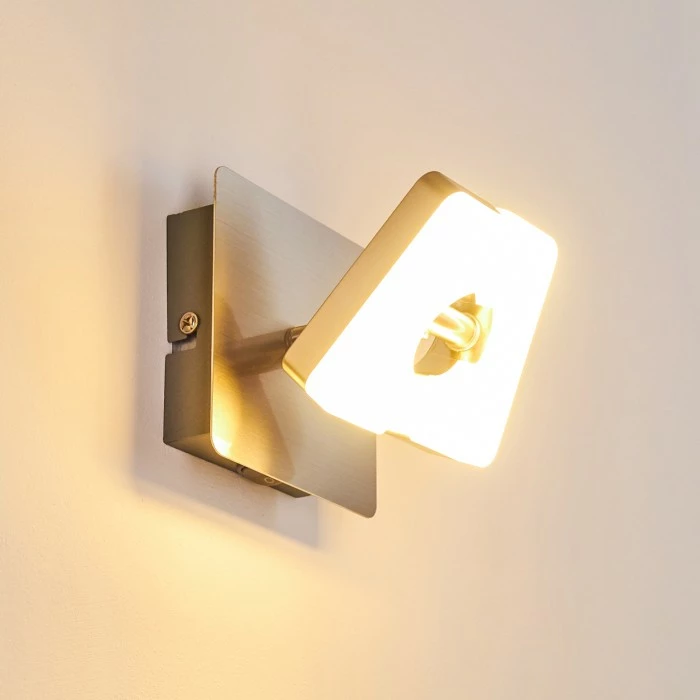 Hofstein Sumoas Wandleuchte LED Nickel-Matt, 1-flammig 3 Hofstein Sumoas Wandleuchte LED Nickel-Matt, 1-flammig – Bild 3