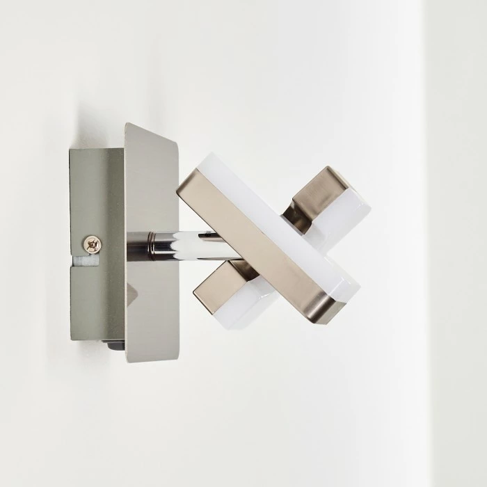 Hofstein Sumoas Wandleuchte LED Nickel-Matt, 1-flammig 21 Hofstein Sumoas Wandleuchte LED Nickel-Matt, 1-flammig – Bild 21