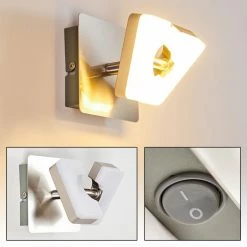 Hofstein Sumoas Wandleuchte LED Nickel-Matt, 1-flammig 45 Hofstein Sumoas Wandleuchte LED Nickel-Matt, 1-flammig -Wandleuchten Verkaufsgeschäft sumoas wandleuchte h3010006 do5 22