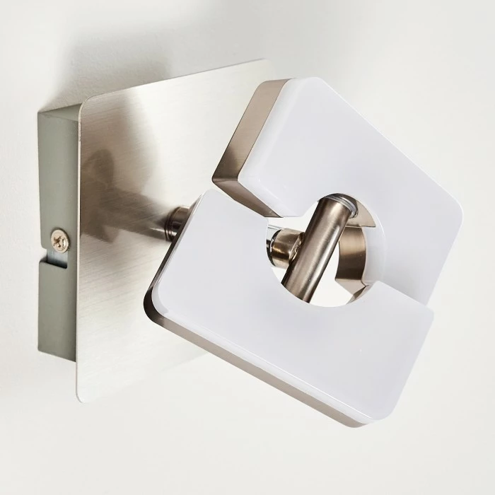 Hofstein Sumoas Wandleuchte LED Nickel-Matt, 1-flammig 4 Hofstein Sumoas Wandleuchte LED Nickel-Matt, 1-flammig – Bild 4