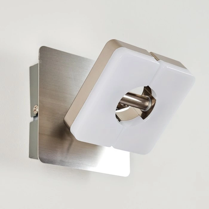 Hofstein Sumoas Wandleuchte LED Nickel-Matt, 1-flammig 7 Hofstein Sumoas Wandleuchte LED Nickel-Matt, 1-flammig – Bild 7