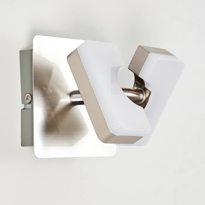 Hofstein Sumoas Wandleuchte LED Nickel-Matt, 1-flammig 10 Hofstein Sumoas Wandleuchte LED Nickel-Matt, 1-flammig – Bild 10