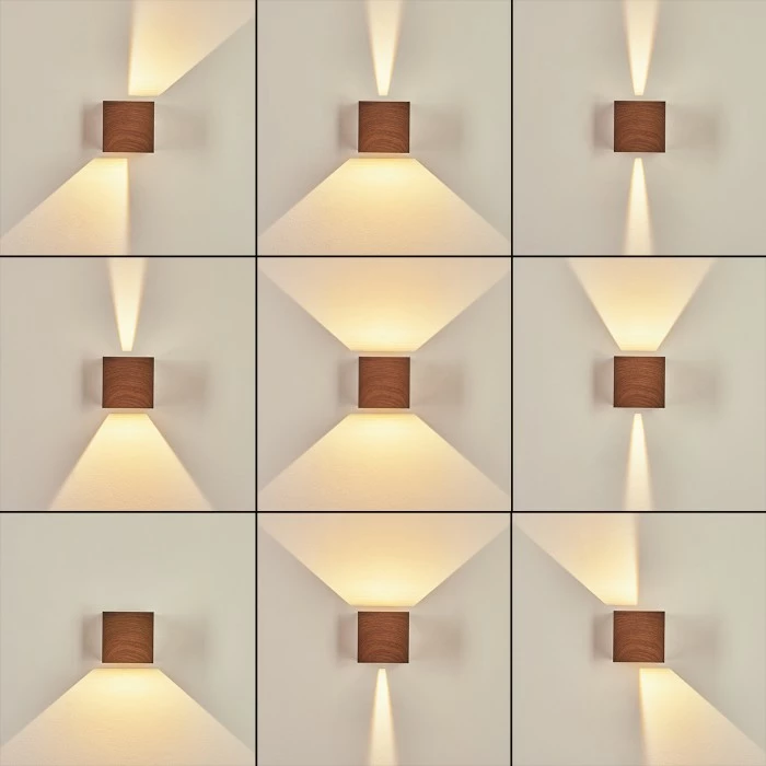 Hofstein Tamarin Wandleuchte LED Anthrazit, Braun, Holzoptik, 1-flammig 2 Hofstein Tamarin Wandleuchte LED Anthrazit, Braun, Holzoptik, 1-flammig – Bild 2