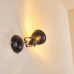 Hofstein Tina Wandleuchte Schwarz, 1-flammig -Wandleuchten Verkaufsgeschäft tina wandleuchte h3013069 do4 19