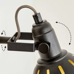 Hofstein Tina Wandleuchte Chrom, Schwarz, Holz dunkel, 1-flammig -Wandleuchten Verkaufsgeschäft tina wandleuchte h3581056 5