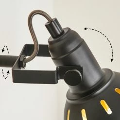 Hofstein Tina Wandleuchte Chrom, Schwarz, Naturfarben, 1-flammig -Wandleuchten Verkaufsgeschäft tina wandleuchte h3581094 5