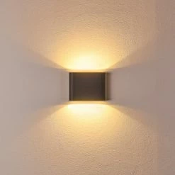 Hofstein Tinglev Wandleuchte LED Anthrazit, 2-flammig -Wandleuchten Verkaufsgeschäft tinglev wandleuchte h3304198 do1 11