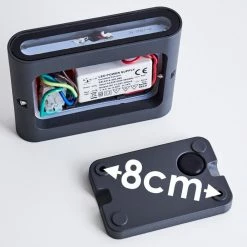 Hofstein Tinglev Wandleuchte LED Anthrazit, 2-flammig -Wandleuchten Verkaufsgeschäft tinglev wandleuchte h3304198 do1 14