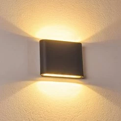 Hofstein Tinglev Wandleuchte LED Anthrazit, 2-flammig -Wandleuchten Verkaufsgeschäft tinglev wandleuchte h3304198 do1 2