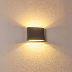 Hofstein Tinglev Wandleuchte LED Anthrazit, 2-flammig -Wandleuchten Verkaufsgeschäft tinglev wandleuchte h3304198 do1 6