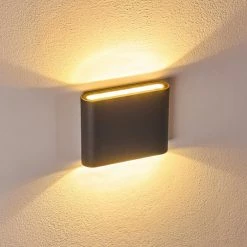 Hofstein Tinglev Wandleuchte LED Anthrazit, 2-flammig -Wandleuchten Verkaufsgeschäft tinglev wandleuchte h3304198 do1 7