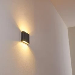 Hofstein Tinglev Wandleuchte LED Anthrazit, 2-flammig -Wandleuchten Verkaufsgeschäft tinglev wandleuchte h3304198 do1 9