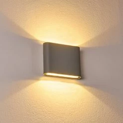 Hofstein Tinglev Wandleuchte LED Grau, 2-flammig -Wandleuchten Verkaufsgeschäft tinglev wandleuchte h3304211 do1 2