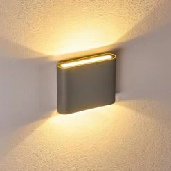 Hofstein Tinglev Wandleuchte LED Grau, 2-flammig -Wandleuchten Verkaufsgeschäft tinglev wandleuchte h3304211 do1 7