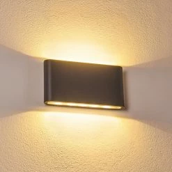 Hofstein Tinglev Wandleuchte LED Anthrazit, 2-flammig -Wandleuchten Verkaufsgeschäft tinglev wandleuchte h3304259 do1 2