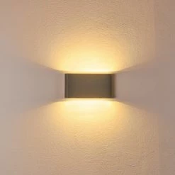 Hofstein Tinglev Wandleuchte LED Grau, 2-flammig -Wandleuchten Verkaufsgeschäft tinglev wandleuchte h3304273 do1 11