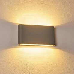Hofstein Tinglev Wandleuchte LED Grau, 2-flammig -Wandleuchten Verkaufsgeschäft tinglev wandleuchte h3304273 do1 2